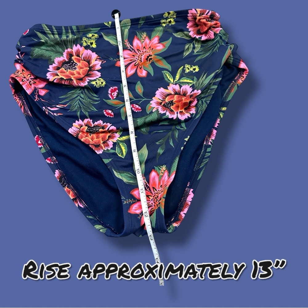 EUC SHADE & SHORE Hawaiian Tropical Hibiscus Floral Bikini. Size Medium/34DD - Picture 13 of 14